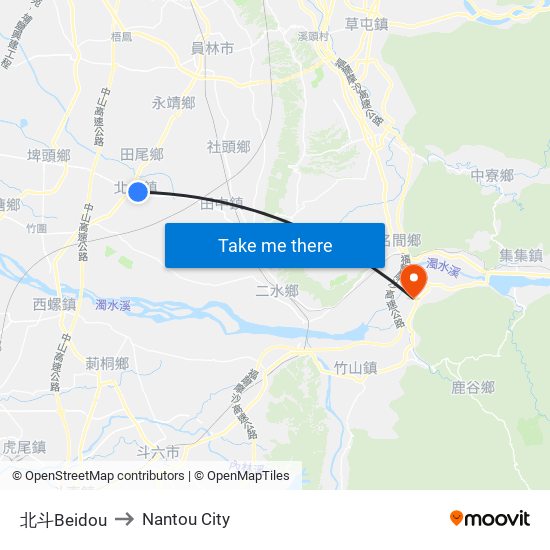 北斗Beidou to Nantou City map
