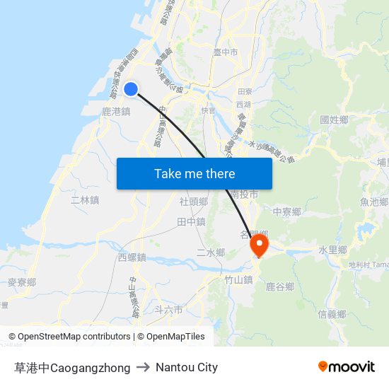 草港中Caogangzhong to Nantou City map