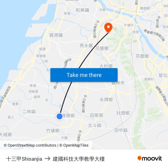 十三甲Shisanjia to 建國科技大學教學大樓 map