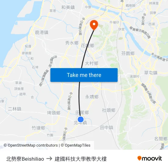 北勢寮Beishiliao to 建國科技大學教學大樓 map