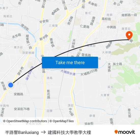 半路響Banluxiang to 建國科技大學教學大樓 map