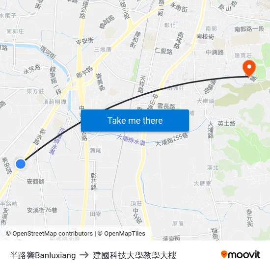 半路響Banluxiang to 建國科技大學教學大樓 map
