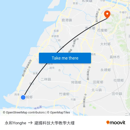 永和Yonghe to 建國科技大學教學大樓 map