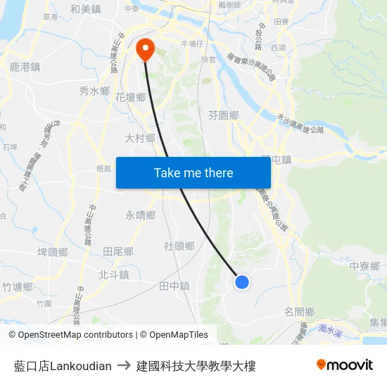 藍口店Lankoudian to 建國科技大學教學大樓 map