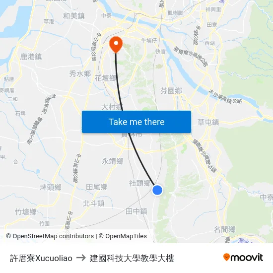 許厝寮Xucuoliao to 建國科技大學教學大樓 map