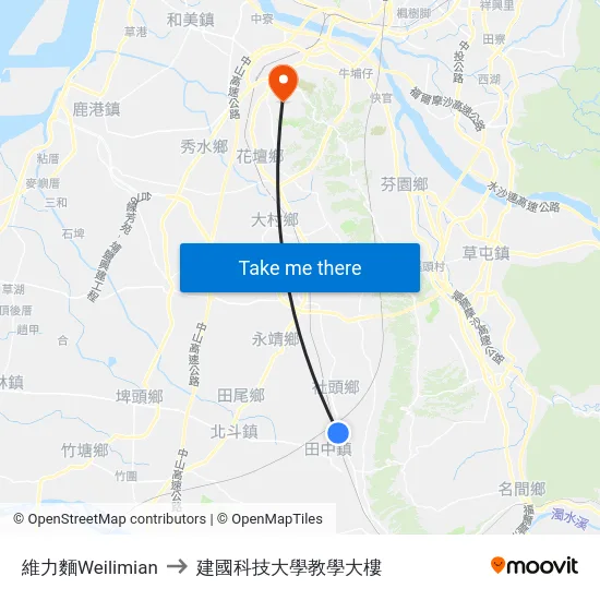 維力麵Weilimian to 建國科技大學教學大樓 map