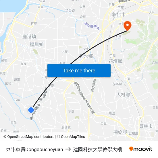 東斗車員Dongdoucheyuan to 建國科技大學教學大樓 map