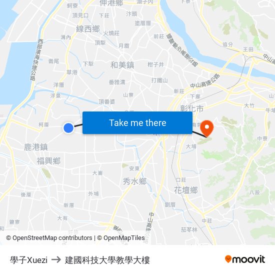 學子Xuezi to 建國科技大學教學大樓 map