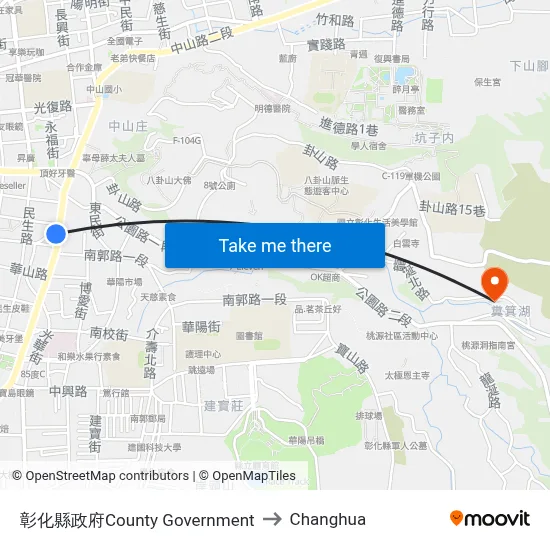 彰化縣政府County Government to Changhua map