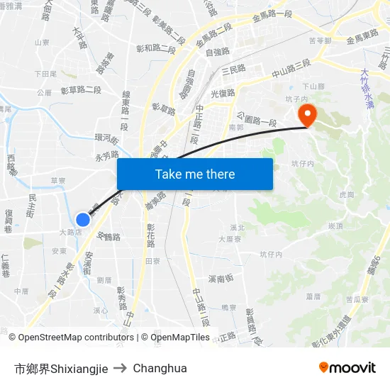 市鄉界Shixiangjie to Changhua map