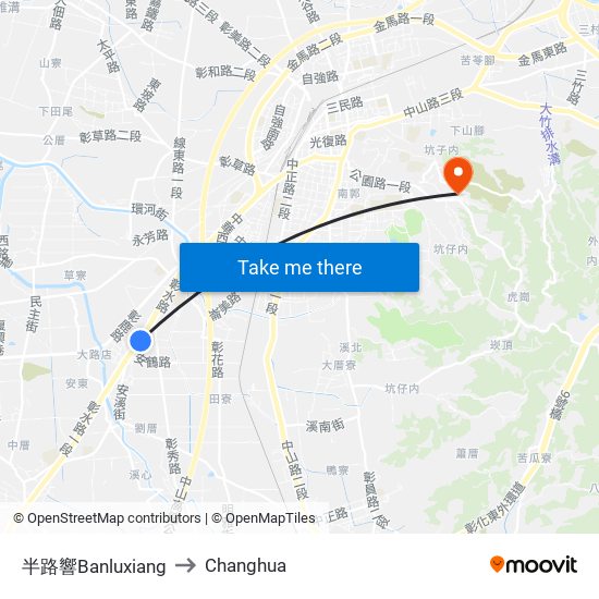 半路響Banluxiang to Changhua map