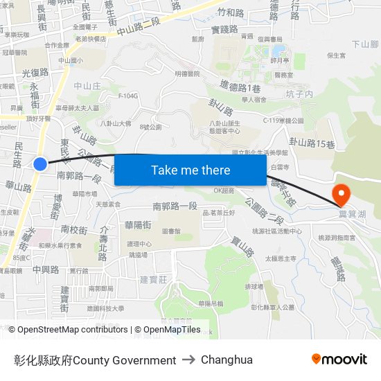 彰化縣政府County Government to Changhua map