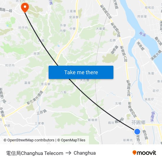 電信局Changhua Telecom to Changhua map