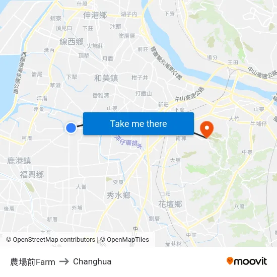Farm to Changhua map