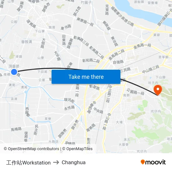 Workstation to Changhua map