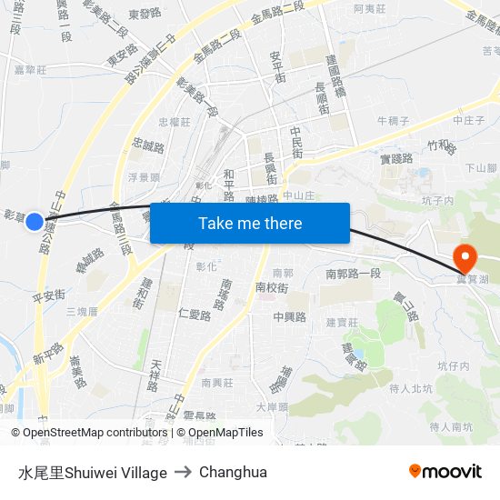 水尾里Shuiwei Village to Changhua map