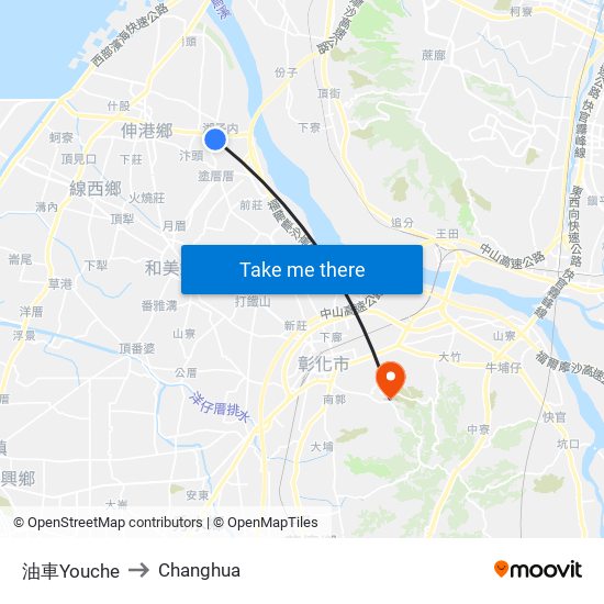 油車Youche to Changhua map