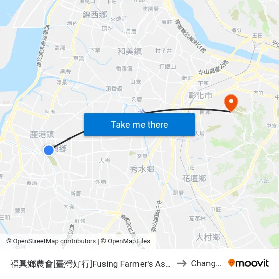 Fusing Farmer's Association to Changhua map