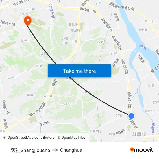 上舊社Shangjioushe to Changhua map