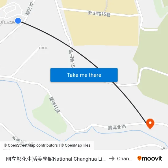 國立彰化生活美學館National Changhua Living Art Center to Changhua map