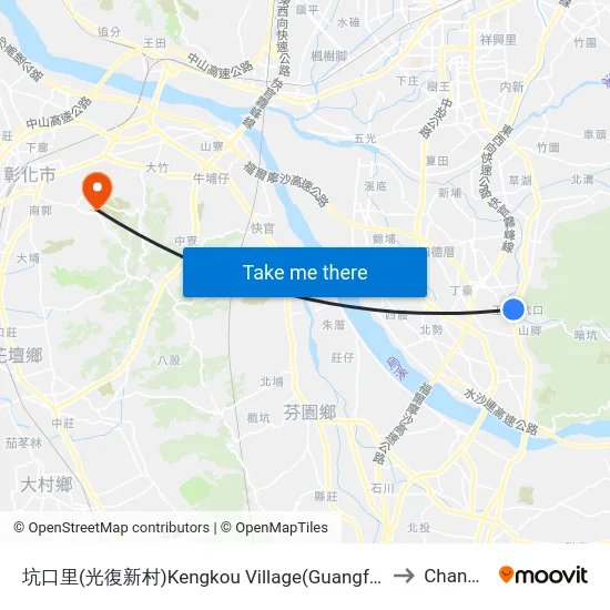 Kengkou Village (Guangfu Community) to Changhua map