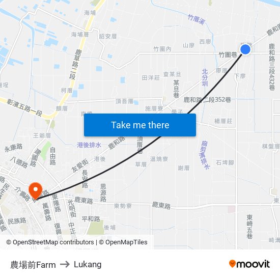 農場前Farm to Lukang map