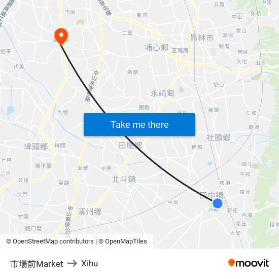 市場前Market to Xihu map