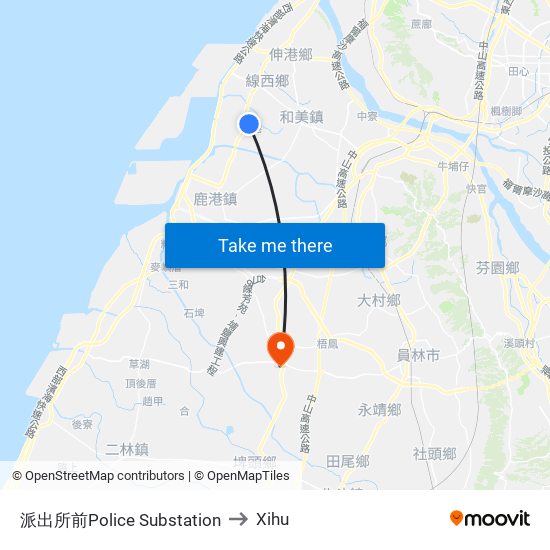 派出所前Police Substation to Xihu map