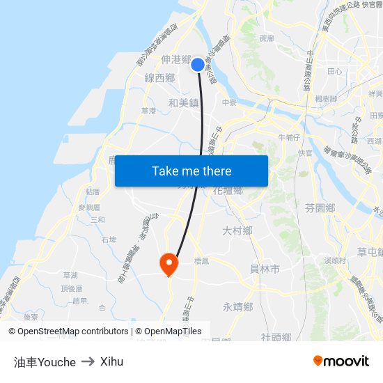 油車Youche to Xihu map