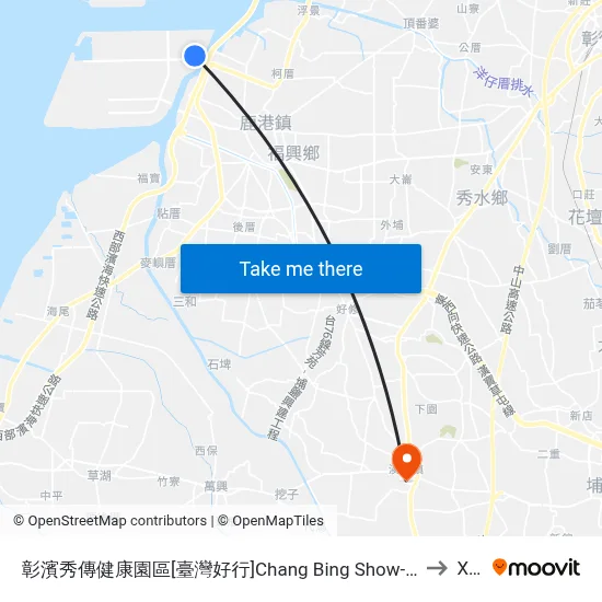 Chang Bing Show-Chwan Health Park to Xihu map