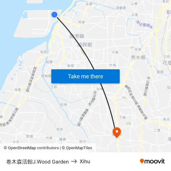 J.Wood Garden to Xihu map