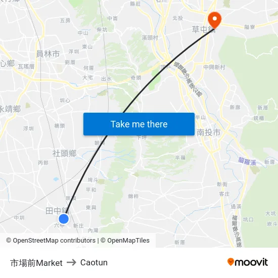 Market to Caotun map
