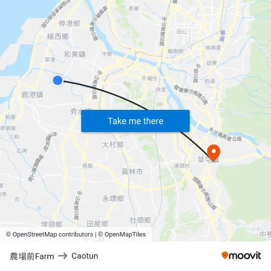 Farm to Caotun map