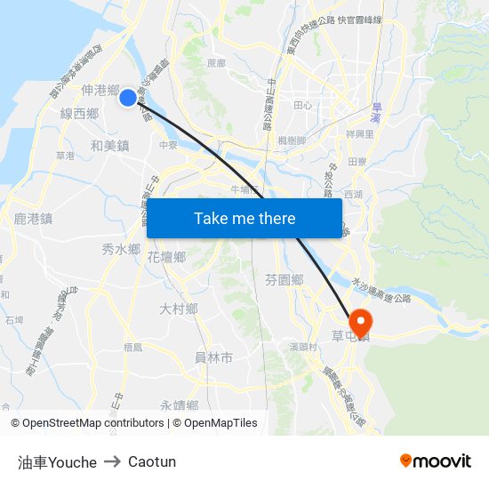 油車Youche to Caotun map