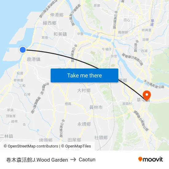 卷木森活館J.Wood Garden to Caotun map