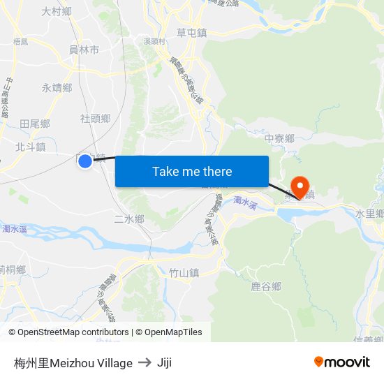 梅州里Meizhou Village to Jiji map