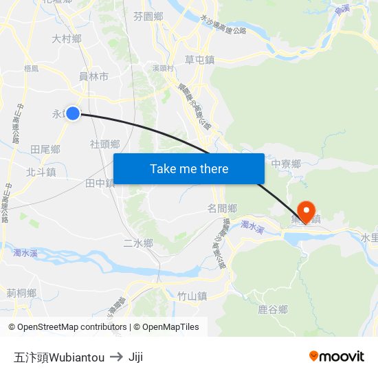 五汴頭Wubiantou to Jiji map