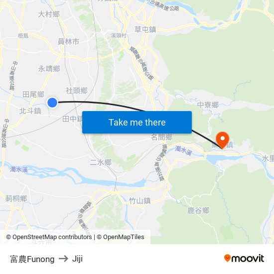 富農Funong to Jiji map