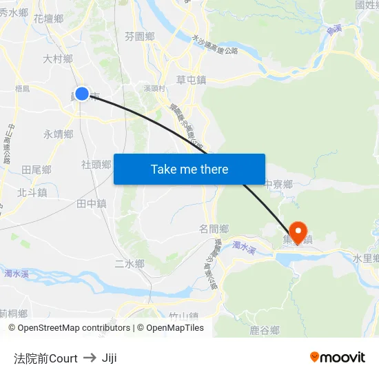 法院前Court to Jiji map