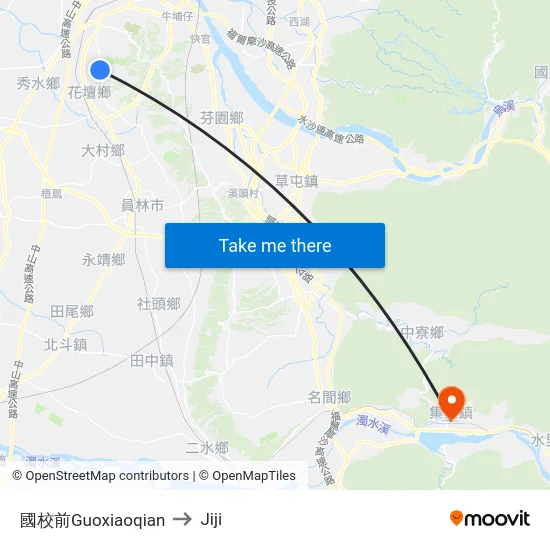 國校前Guoxiaoqian to Jiji map