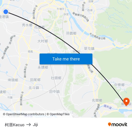 柯厝Kecuo to Jiji map