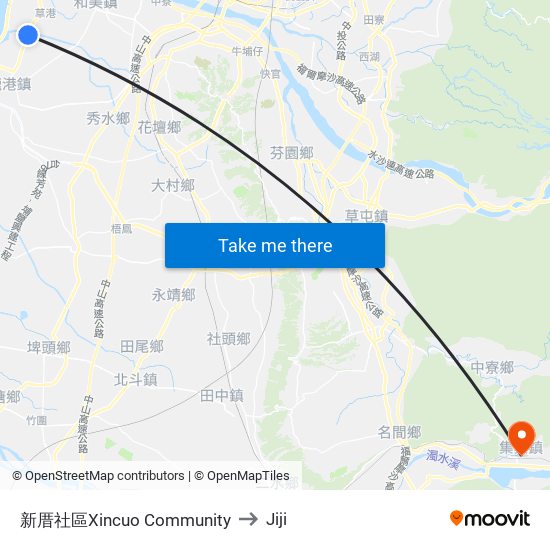 新厝社區Xincuo Community to Jiji map