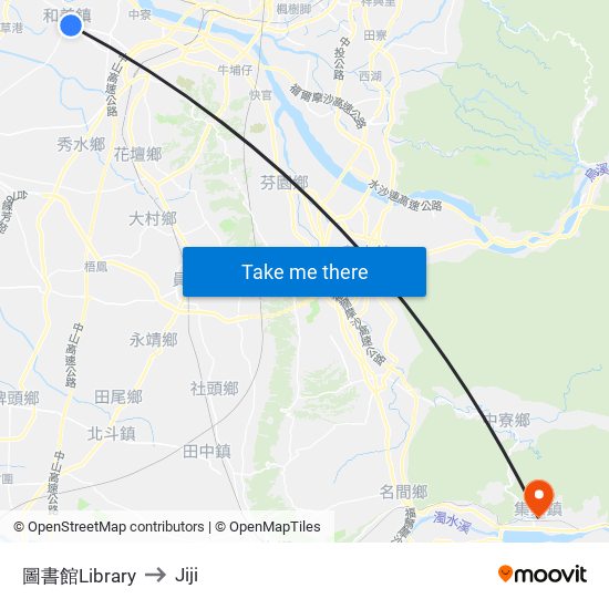 圖書館Library to Jiji map