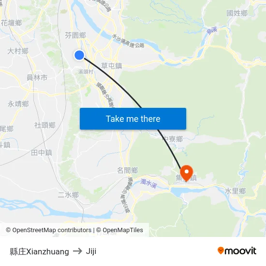 縣庄Xianzhuang to Jiji map
