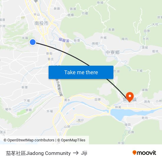 茄苳社區Jiadong Community to Jiji map