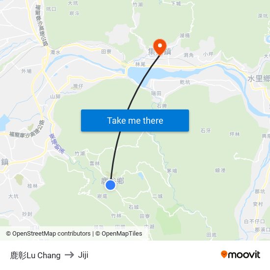 鹿彰Lu Chang to Jiji map