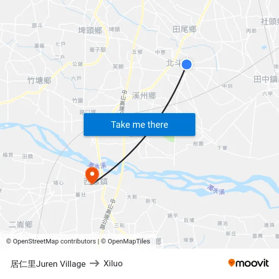 居仁里Juren Village to Xiluo map