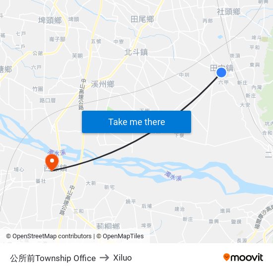 公所前Township  Office to Xiluo map