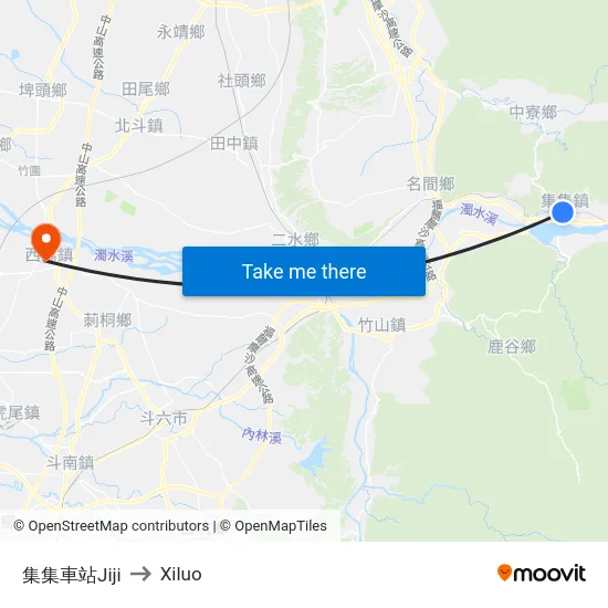 集集車站Jiji to Xiluo map