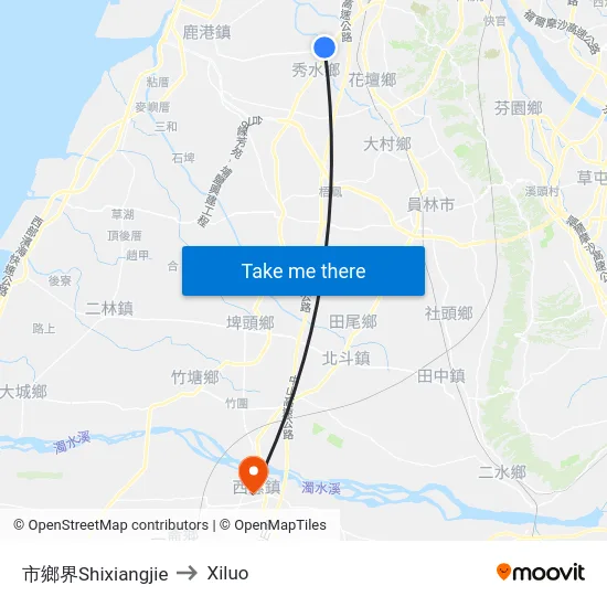 市鄉界Shixiangjie to Xiluo map